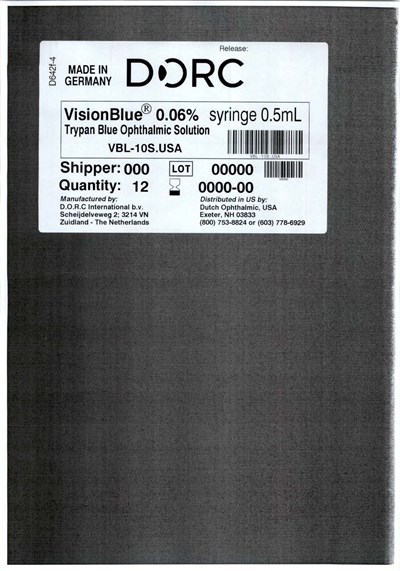 Visionblue 0.06% (shipping box label)